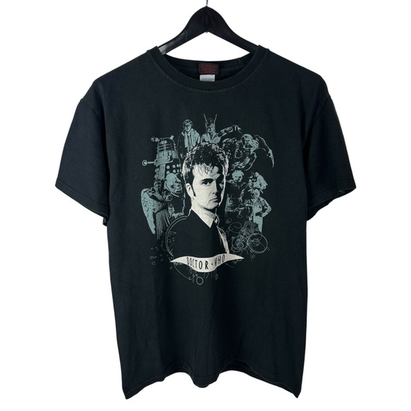 Vintage 2004 Doctor Who TV Show Movie Promo Graphic Black Shirt Size M - Picture 1 of 8
